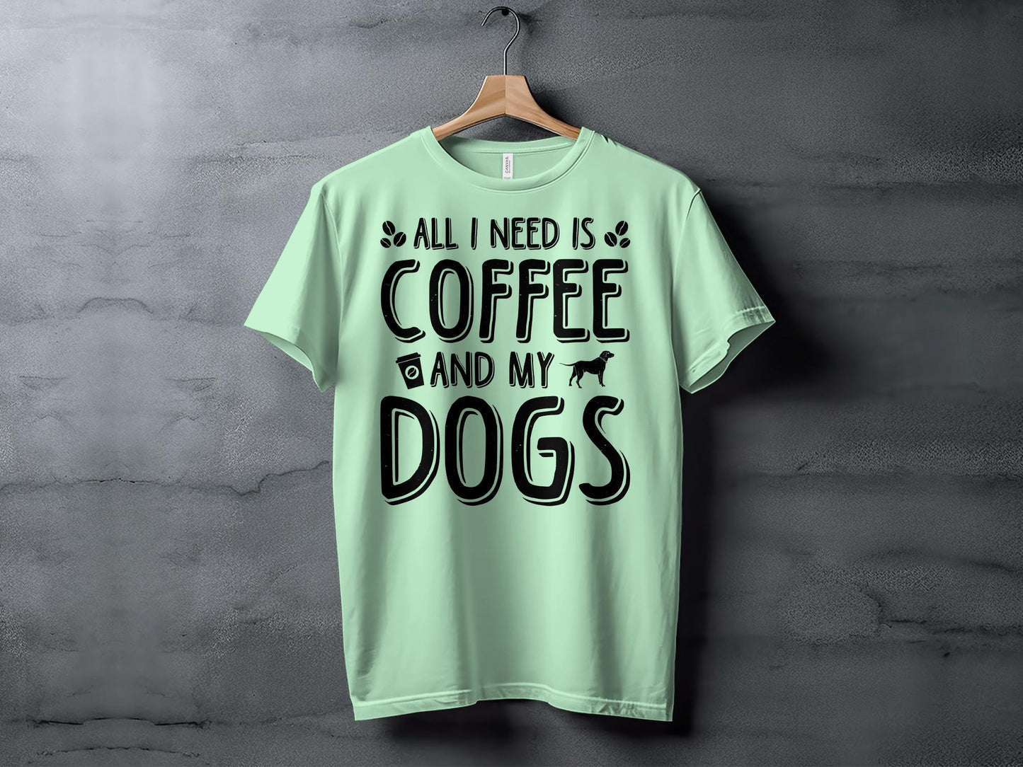 Coffee and Dogs Lover T-Shirt | Graphic Tee | FurEver Home Coffee