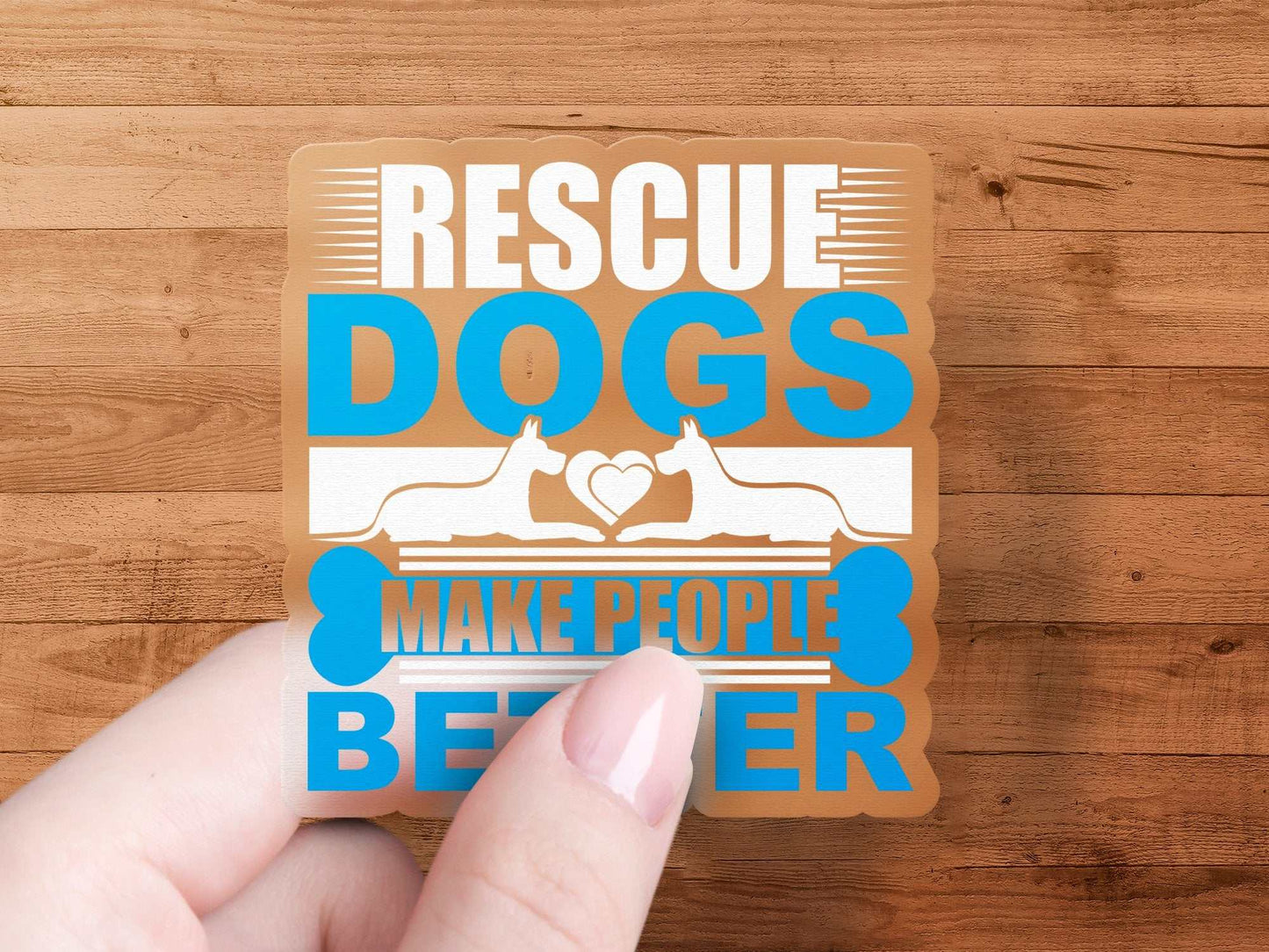 Dogs Make People Better Quote Sticker | Sticker | FurEver Home Coffee